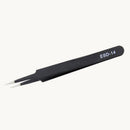 6pc ESD Safe Anti-Static Stainless Steel Tweezer Set Maintenance Tools Kit Black
