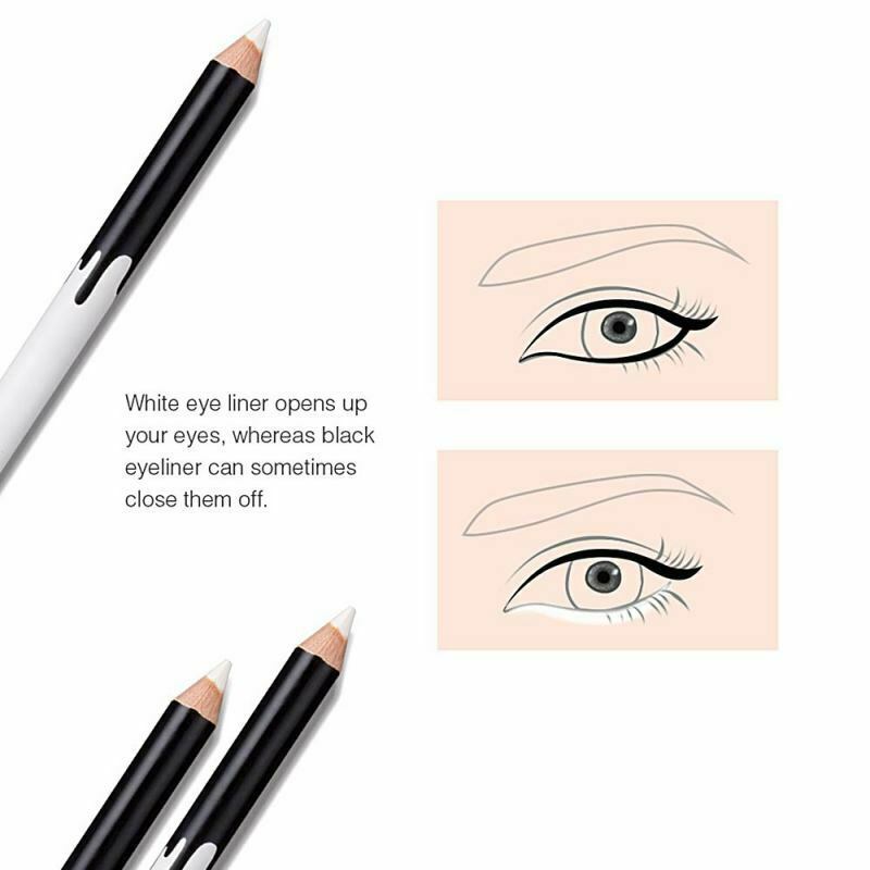 1PC White Eyeliner Pencil Eye Liner Waterproof Long Lasting Eye Brighten P BKR