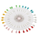 60pcs Dressmaking Sewing Head Pins w Wheel for Dressmaking Scarf Hijab Craft