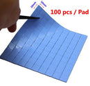 Blue Thermal Pad CPU Heatsink Cooling Conductive Silicone 10mm*10mm*1mm x100Pcs