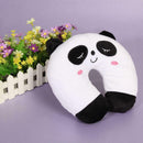 Multi-Color Cartoon U Shaped Travel Pillow Neck Support Head(Panda) A