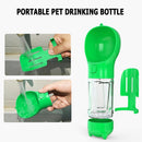 Multi-function Portable Pet Water Bottle Small Dogs Drinking Bowl (Green) A