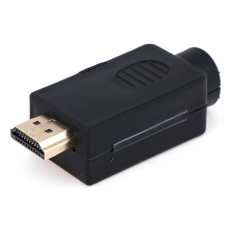 HDMI Male 19P Plug Breakout Terminals Solderless Connector With Cover pwATAU Gw