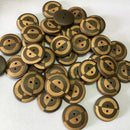 30pcs Round 2 Holes Buttons Wood Sewing Buttons for DIY Craft Scrapbooking