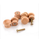 Natural Wooden Cabinet Drawer Wardrobe Door Knob Pull Handle Hardware  NTA 3C