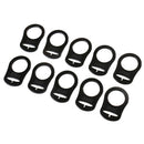 10 Black Silicone Button Ring Dummy/Pacifier Holder Clip Adapter For NUK/