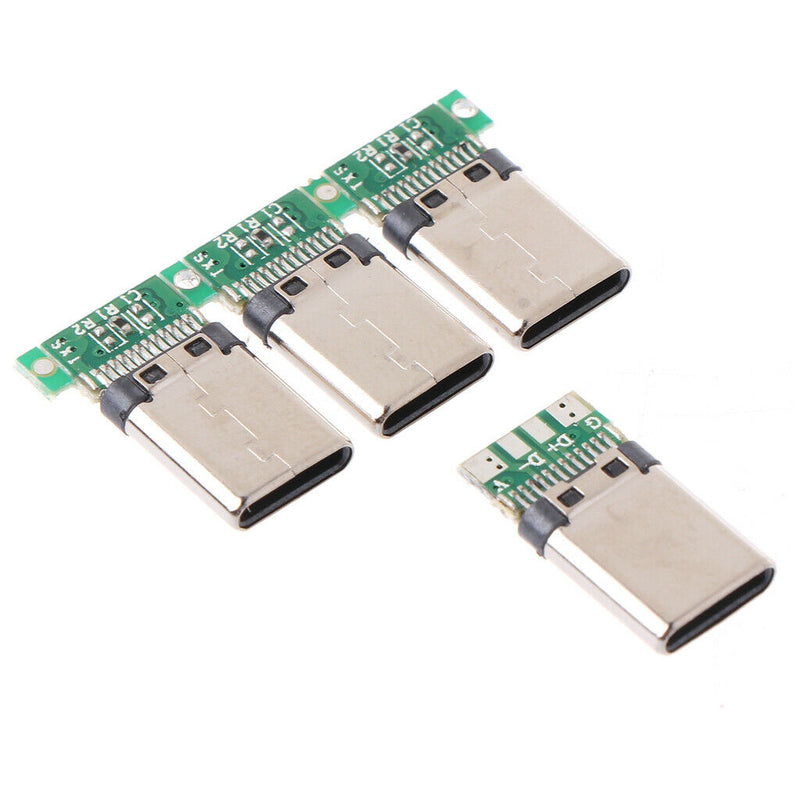 10PC USB-3.1 Welding Male Jack Plug PCB Connector Board Plugs Data Line Terminal