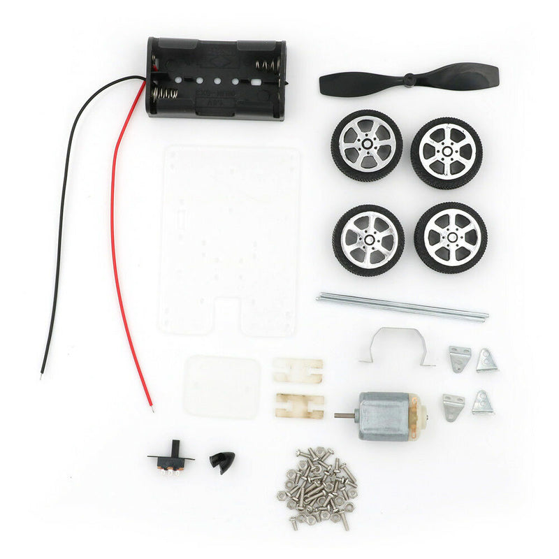 Mini Wind Car 130 Brush Robot for Arduino Children Educational DIY Car Kits LJ