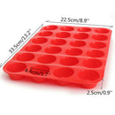 24 Cavity Silicone Muffin CupCake Cookie Chocolate Mould Pan Baking Tr ZYR