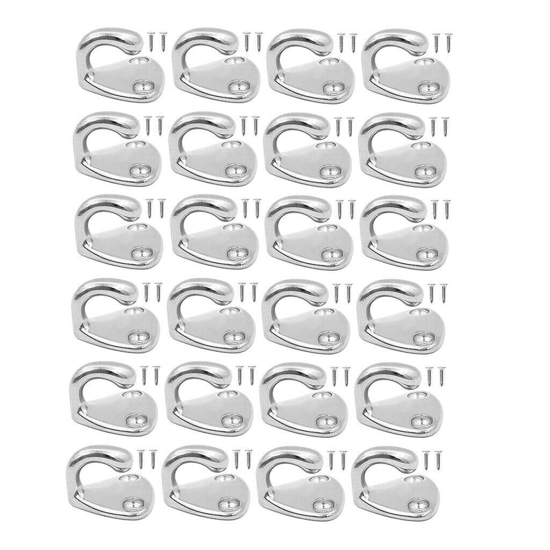 24pcs Boat Hanger Hook Coat and Hat Hook - Marine Grade 316 Stainless Steel