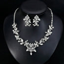 Party Wedding Bridal Crystal Rhinestone Necklace Earrings Jewelry Set Gift FT