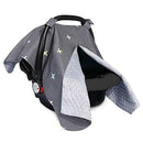 2 in 1 Carseat Canopy and Nursing Cover Up with Opening,Large Infant Car Se