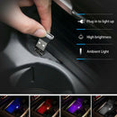 4pcs Mini USB LED Car Ambient Light Auto Interior Lighting Decorative Lamp