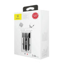 1X(Baseus Universal 3.4A Metal Dual Usb Car Charger With Charging Cable For