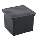 10pcs 30x30mm Square Rubber Desk Chair Leg Foot Cover Holder Protector Blac