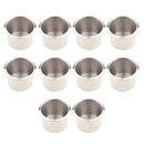 Qty (10) 2.68inch Steel Boat RV Cup Drink Bottle Holder Corrosion Protection