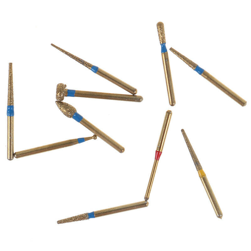 10Pcs/box Dental Diamond High Speed Burs for Polishing Smoothing Teeth   Nw