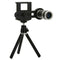 8x Zoom Phone Camera Telephoto Lens Mini Tripod Holder Stand For Phone Black