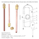 Air Conditioning Refrigeration Service Access Valve 1/4in SAEx1/4in ODx4in