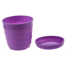 5X(Plastic Round Flower Plant Pot Planter Holder With Tray Home Office Gar L4Z8)