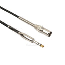 3 Pin XLR Male Jack to 1/4" 6.35mm Female Plug Stereo Microphone Cable Adapter