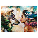 Wolf Girl 5D Diamond Painting Embroidery DIY Cross Stitch Home Decor Giftsâ€‹