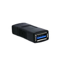 Black USB 3.0 Type A Female to Female SuperSpeed Connector Adapter Coupler