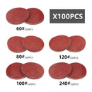 5 Inch Sanding Discs Pad Kit, 100PCS 60-240 Grit Sandpaper Sand Buffering Pad