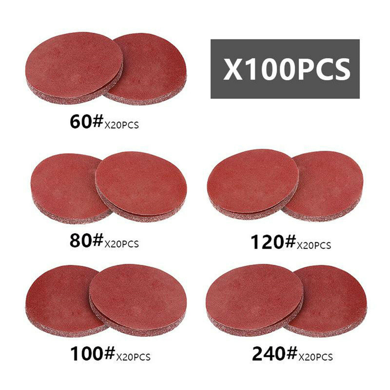 5 Inch Sanding Discs Pad Kit, 100PCS 60-240 Grit Sandpaper Sand Buffering Pad