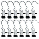 12 PCS,Portable Laundry Hook Hanging Clothes Pins Stainless steel Travel Ho
