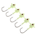 5pcs Jig Head Fishing Hooks Lure Weighted and Fast Sinking Luminous 6cm/21g