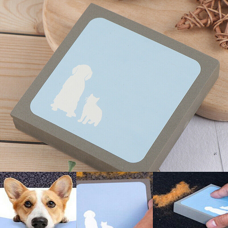 Pet Dog Cat Hair Brush Clean Sponge Foam Carpet Sofa Car Seat clothes coat b_