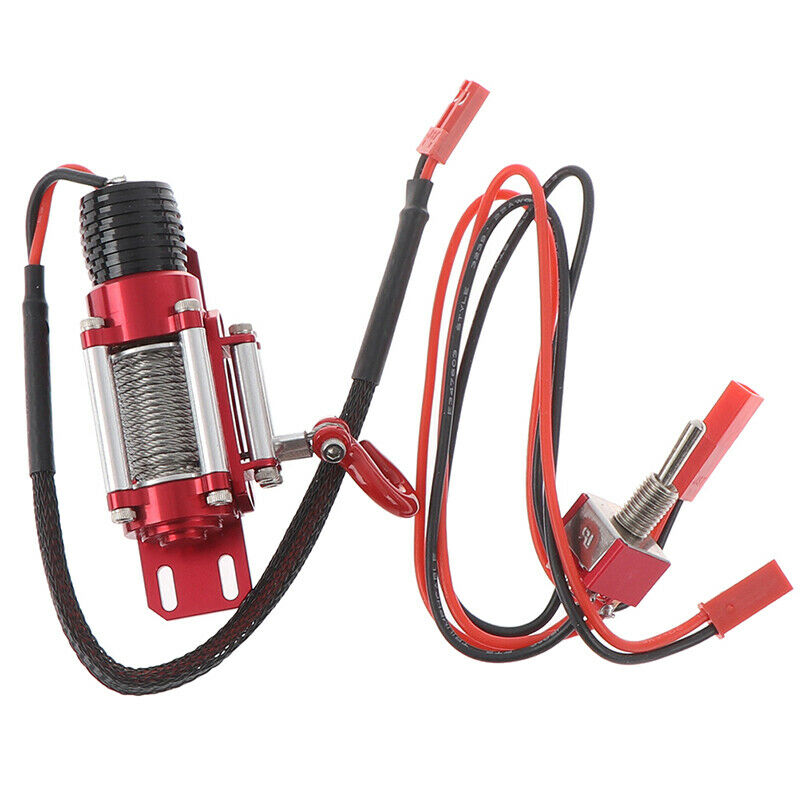 RC Car Metal Steel Wired Automatic Simulated Winch for 1/10 RC Crawler Car FT