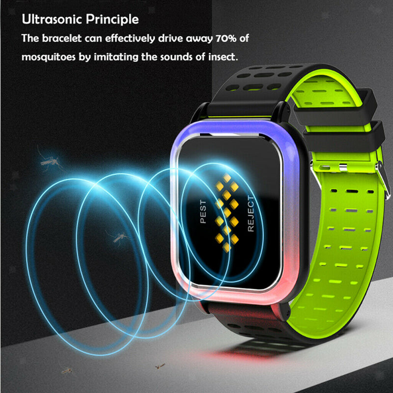 Anti Mosquito Pest Insect Bugs  Repeller Wrist Band USB Rechagerable