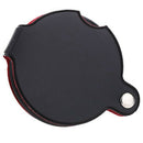 5X Glass Lens Pocket Magnifier with Leather Pouch Folding Magnifying Tool V2H5