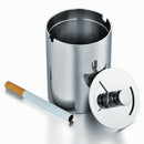 1Pc Metal Portable Small Stainless Steel Vehicle-Borne Ashtray For All Vehi