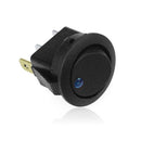 16A 12V LED Dot Light Car Boat Round Rocker ON/OFF SPST Switch Blue Tide