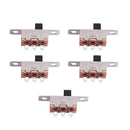 5 Pcs x On-Off 2 Position SPDT 1P2T Panel Mini Slide Switch Solder Lug SS12