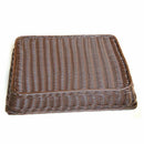 Dark brown simple fashion hand-woven storage basket rattan food fruit baske L9F5