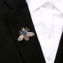 Bee Rhinestone Crystal Brooch Animal Unisex Clothes Lapel Scarf Badges (A)