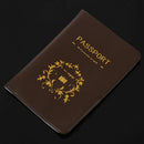 Organizer Passport cover plastic Passport Holder Vine Of Flower-Coffee