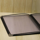 Transparent Restaurant Menu Covers for A4 Size Book Style Cafe Bar 8 Pages