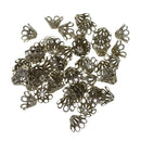 100Pcs Alloy Filigree Flower Spacer Bead Caps DIY Beading Jewelry Findings