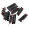 4 Way Speaker Terminal Strip Block Push Release Connector, Audio Cable Clip