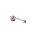 12x Europe And America Double Diamond Stainless Steel Belly Nail Button WEB
