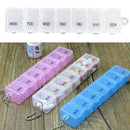 7 Day Weekly Transparent 7 Compartment Tablet Pill Box Case Holder Organize X8K4