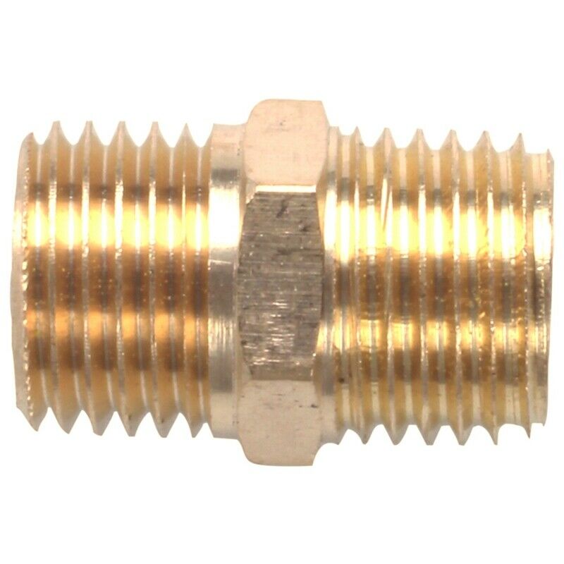 Solid Brass 1/4" PT Male Thread Water Hose Pipe Straight Connector