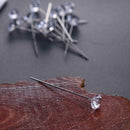 50pcs 8x53mm Rhinestone Head Pins DIY Sewing Dressmaking Fixing Needle Tool