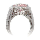 Pink Crystal Diamond Egg Ring Women's Engagement Ring, No. 9