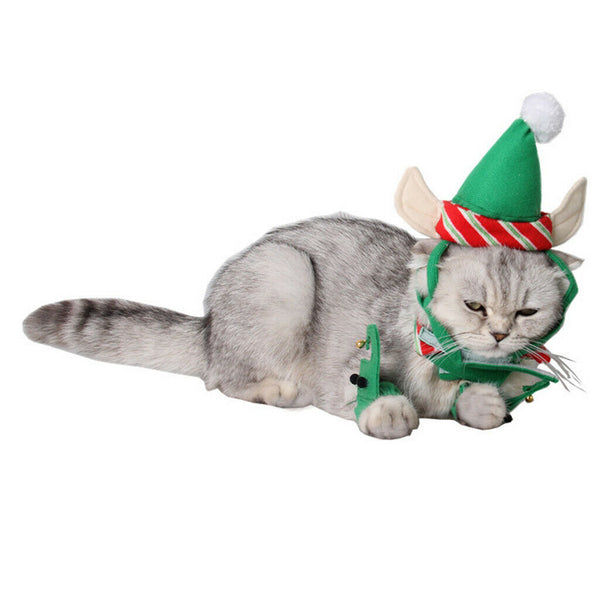 Pack of 4 Cat Santa Apparel Christmas Costume Puppy Dog Cat Hat